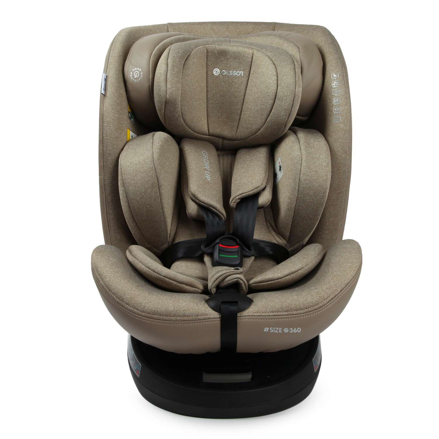Автокресло Olsson Grow Up Beige Isofix 0+/1/2/3 (0-36 кг) - фото 8