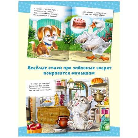 Книги Фламинго Познавательные стихи о животных для детей и малышей Пушистые друзья 4 книги