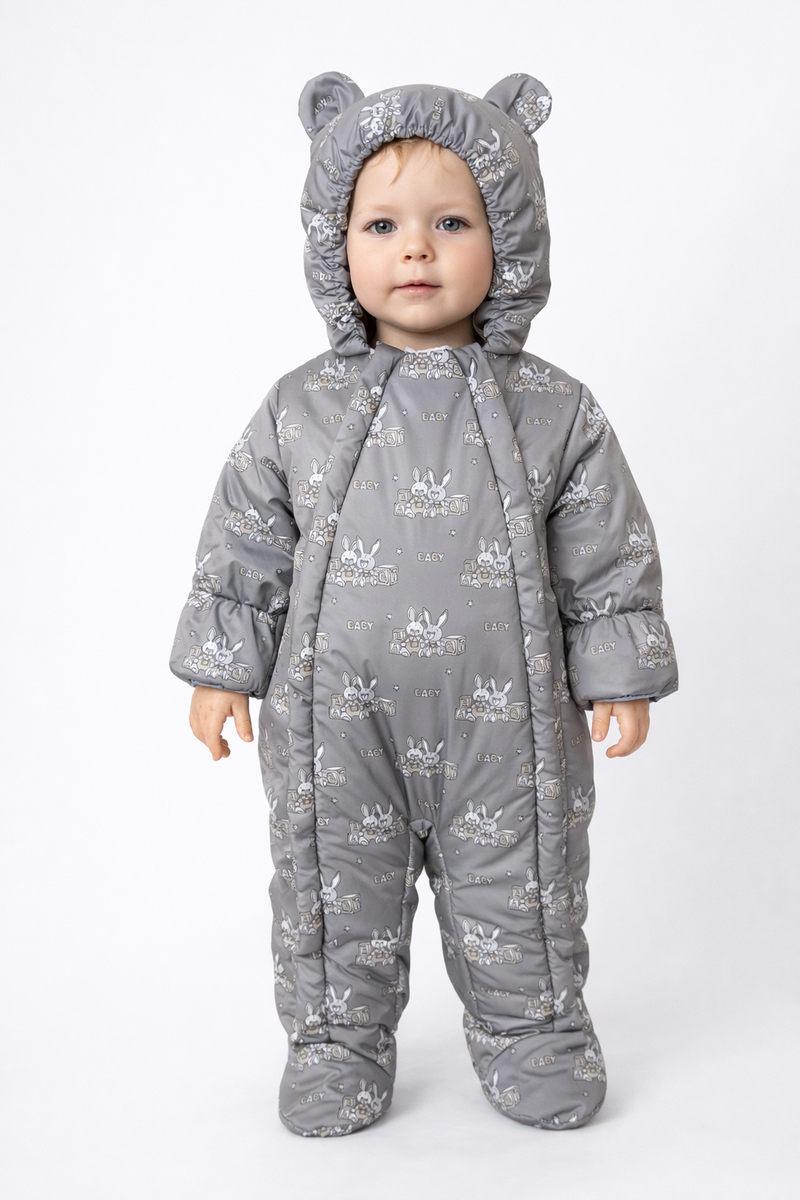 Комбинезон Rusland 84-23зайка/серый - фото 1