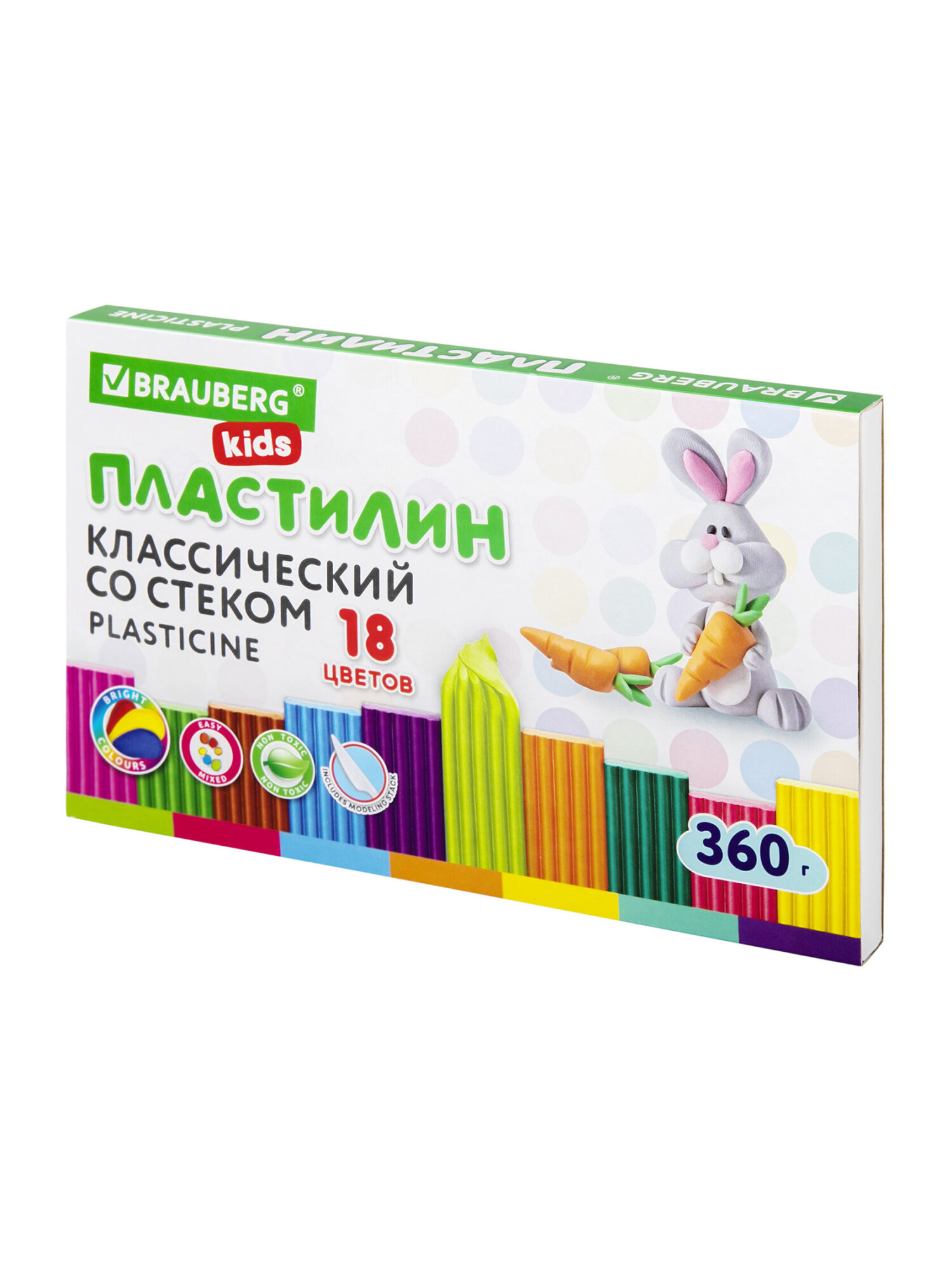 Пластилин Brauberg 18 цв. - фото 10