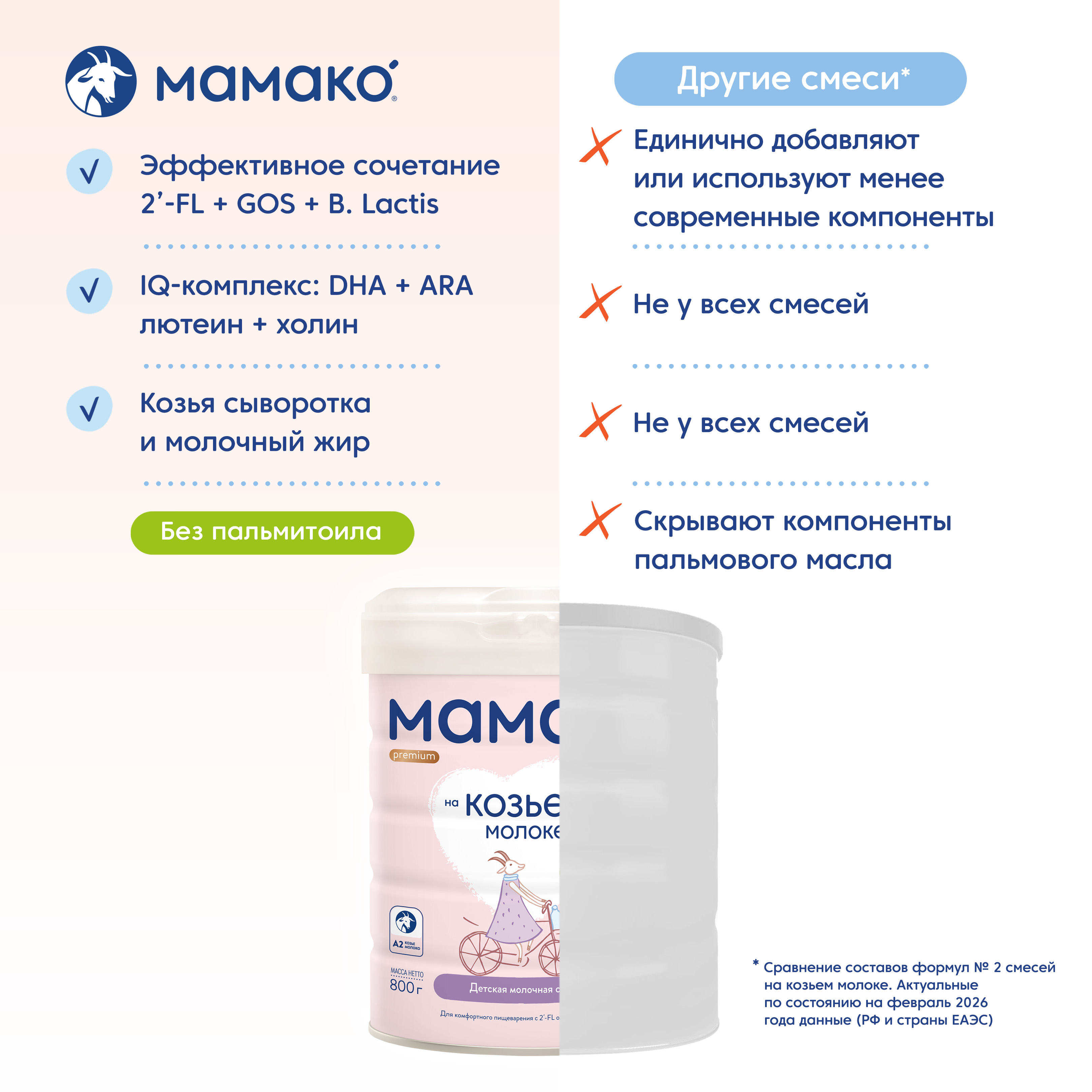 Смесь Мамако 2 Premium на козьем молоке 800г с 6месяцев - фото 13