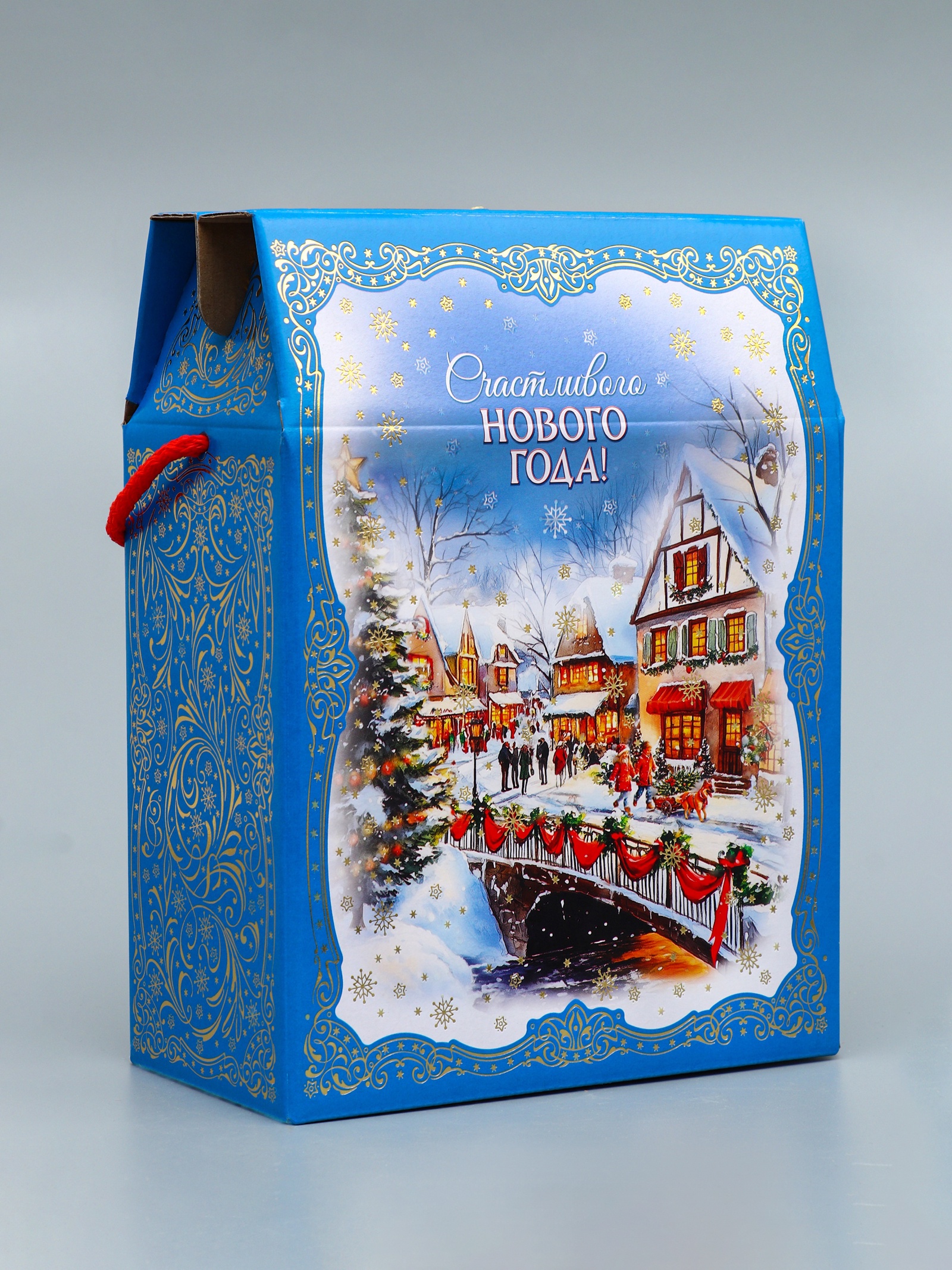 Коробка подарочная новогодняя Sima-Land "Новогодняя", 20 х 10 х 26,5 см - фото 5