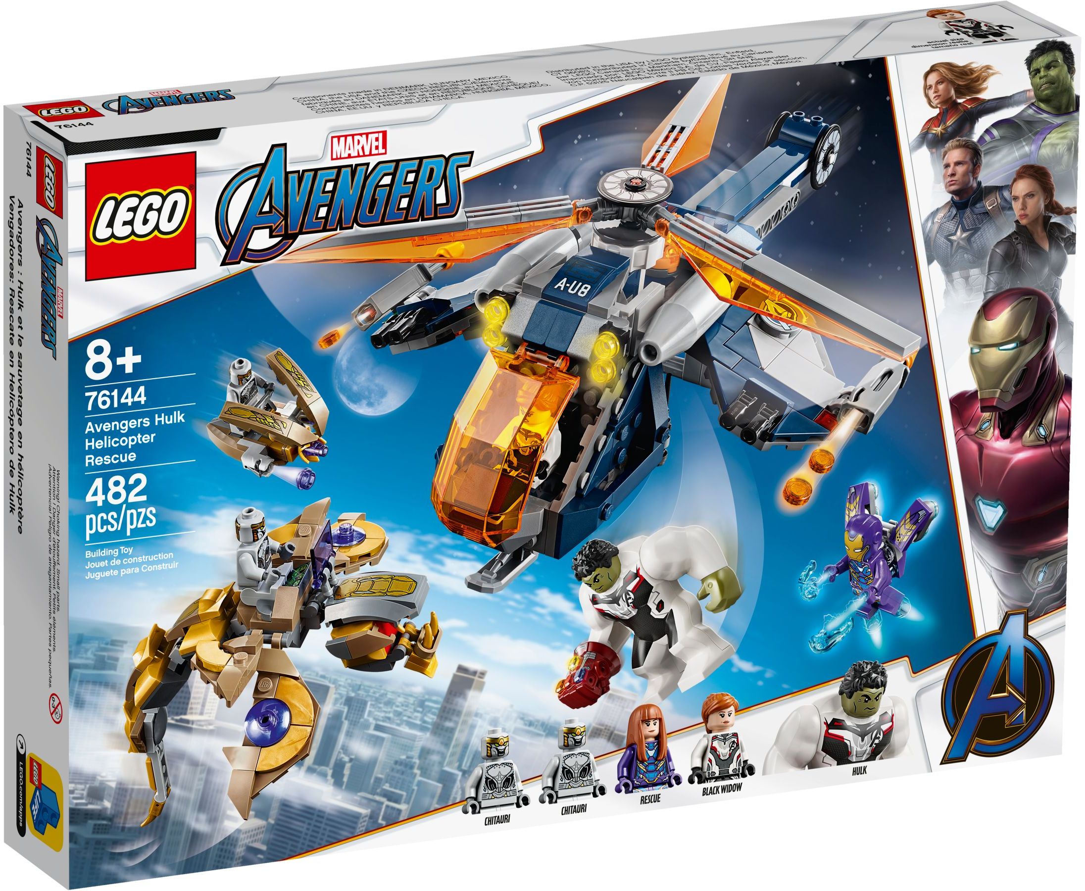 Конструктор LEGO Marvel Super Heroes Спасение Халка на вертолёте 482 дет. - фото 1