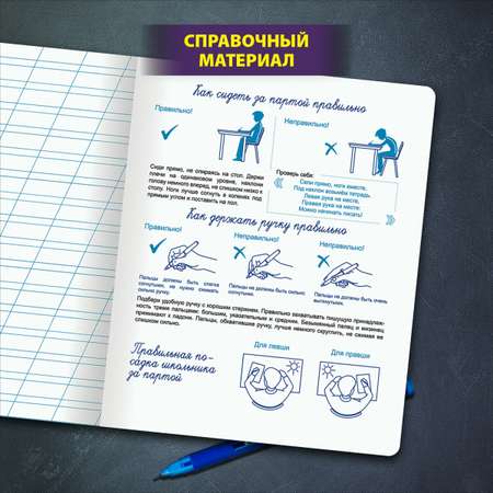 Общая тетрадь Юнландия косая линейка 12 лист. 10 шт.