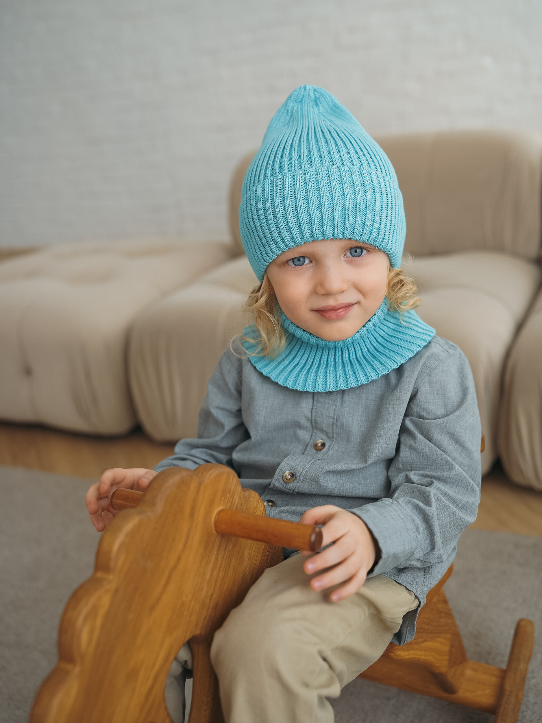 Шапка-бини Starkoff Kids Д300653 - фото 4