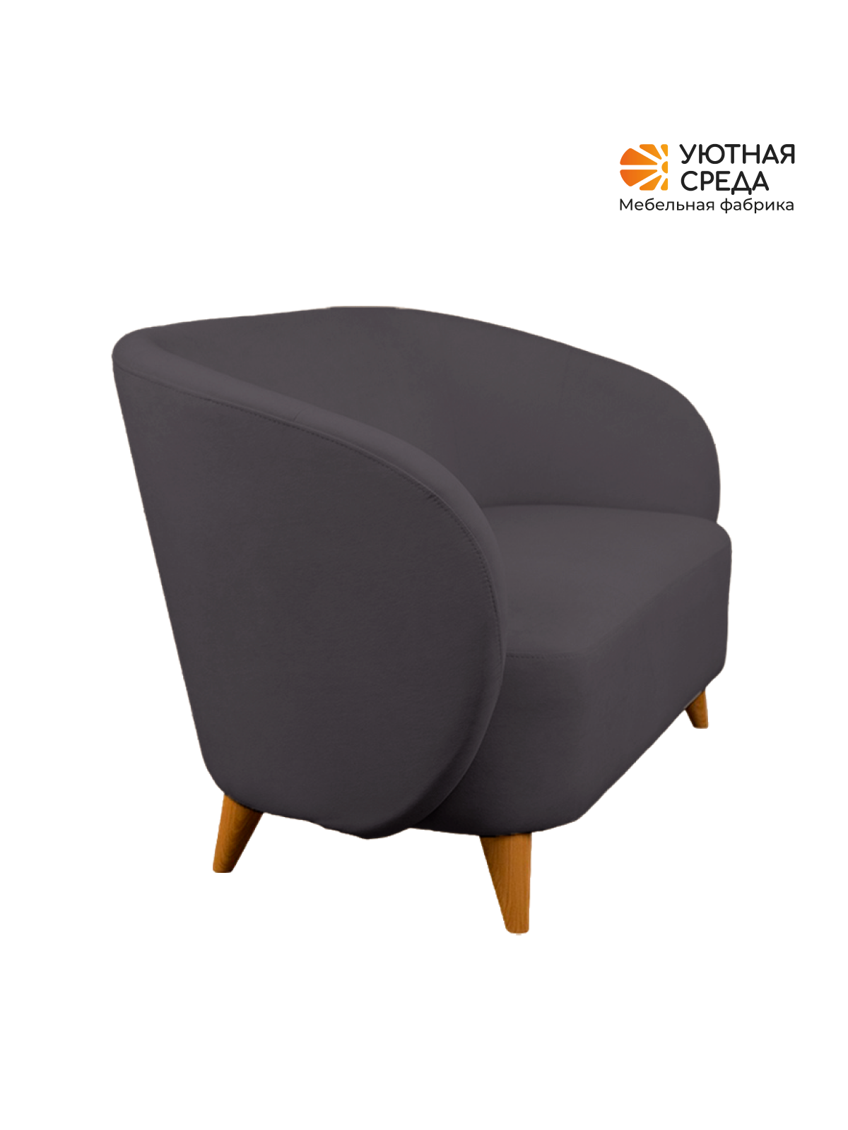 Диван Уютная среда графитовый велюр черный - фото 16