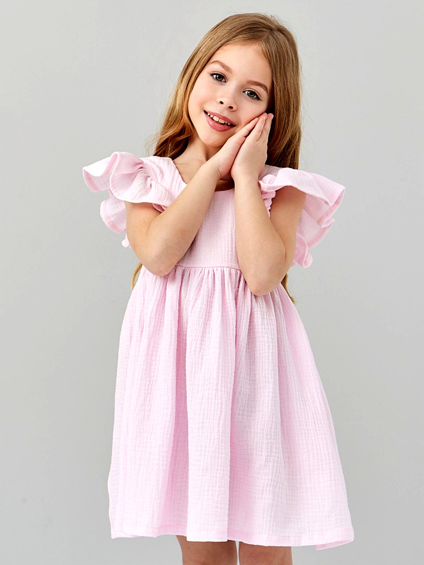Платье Timpuh musslin pink - фото 1