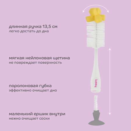 Набор ершиков Lubby с присоской 2шт 13948