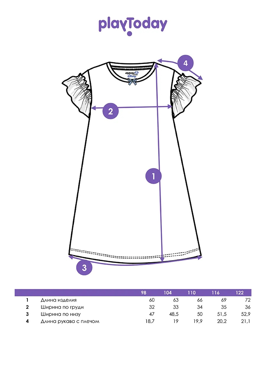 Сорочка ночная PlayToday 32142701 - фото 5