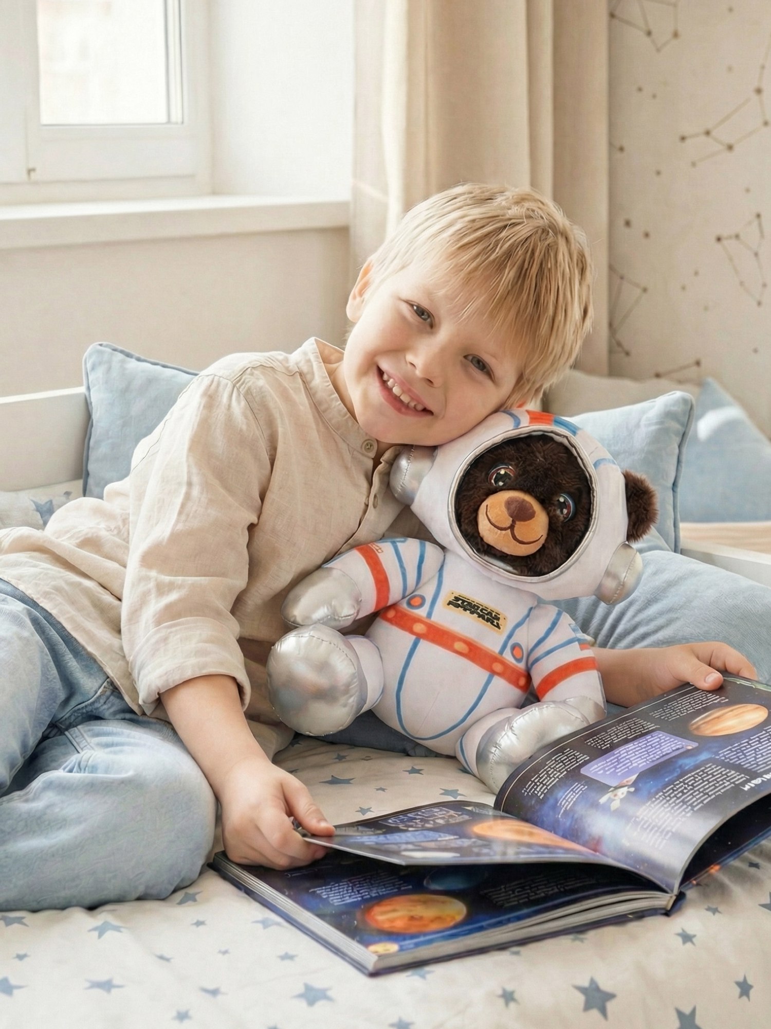 Мягкая игрушка Смолтойс мишка Мишка-космонавт - фото 3
