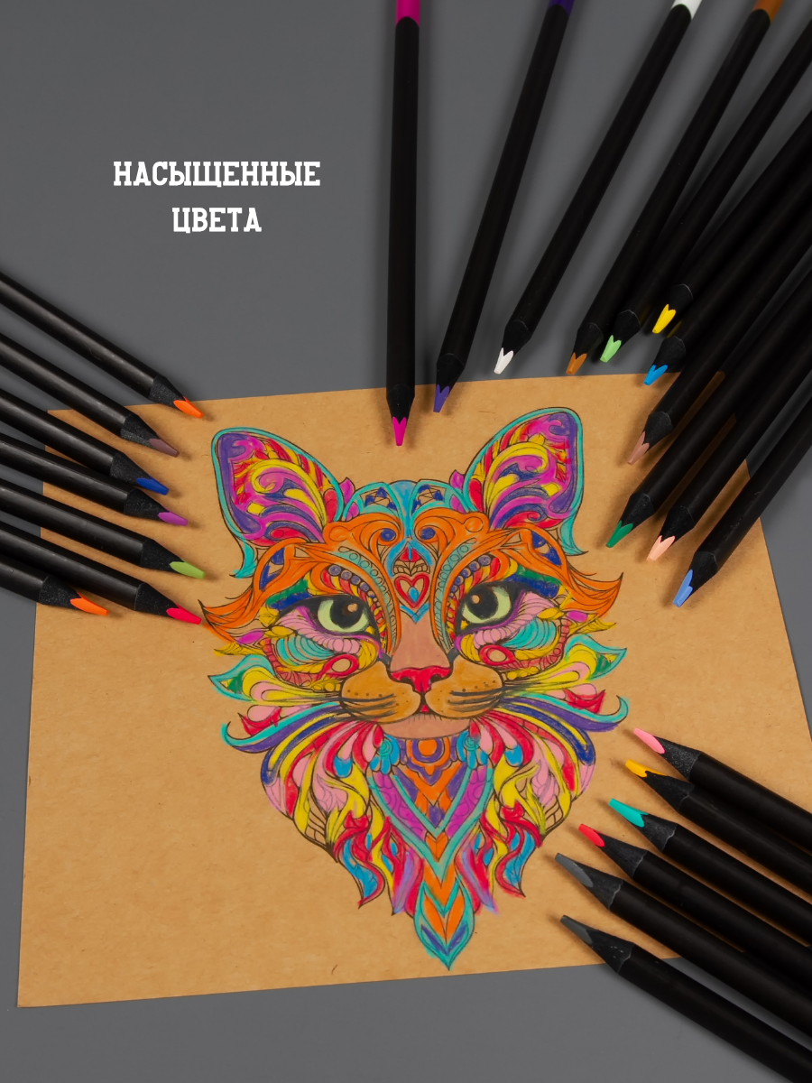 Раскраска для взрослых антистресс AXLER набор для раскрашивания и арт терапии мандалы 20 шт и карандаши 24 цв - фото 15