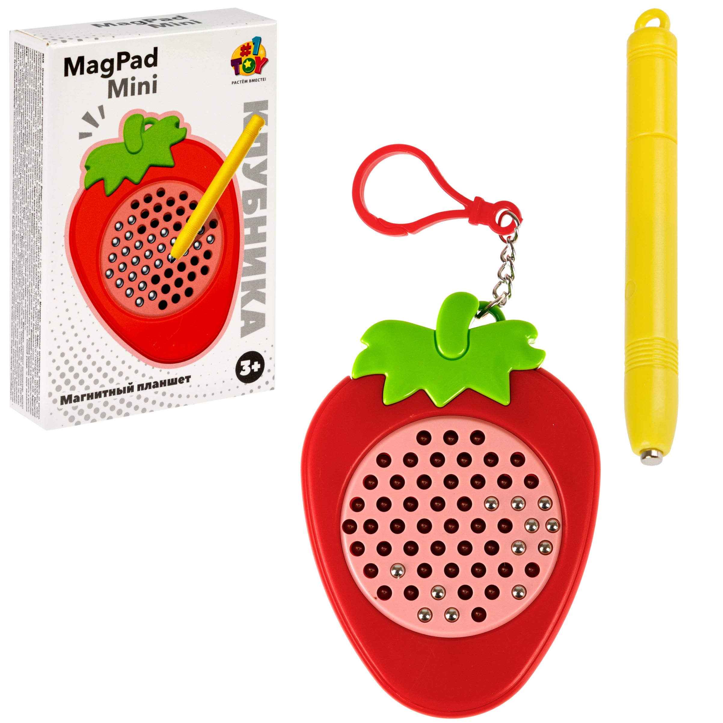 Изображение товара Магнитная доска 1TOY — яркая мозаика с шариками, 7,5x10,7x2,3 см