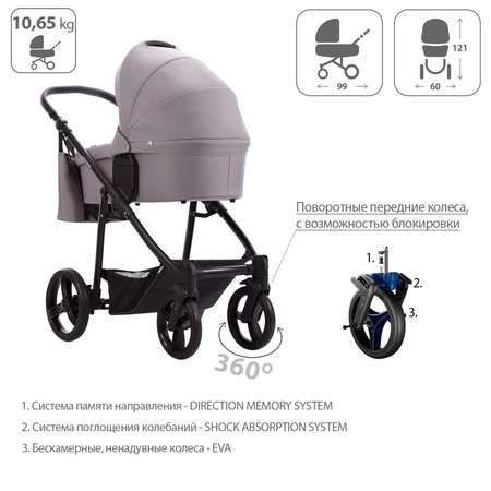 Коляска 2в1 Bebetto Explorer