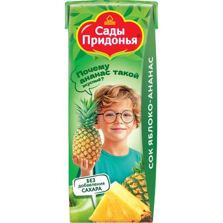 Сок Сады Придонья Яблоко-ананас с 6 мес 0.2 л