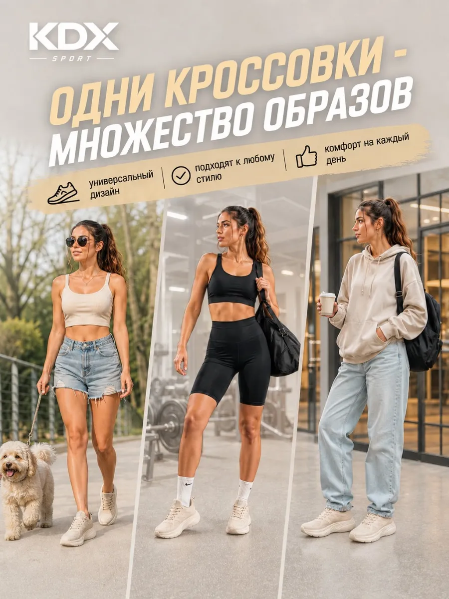 Кроссовки KDX WH-02 beige - фото 5