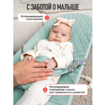 Шезлонг Mamagoods мятный лён голубой