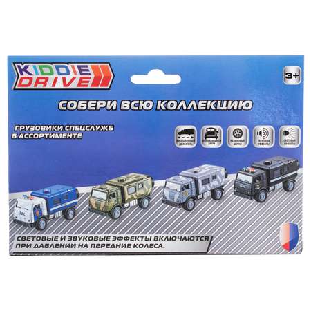 Грузовик KiddieDrive Военный инерционный свет/звук