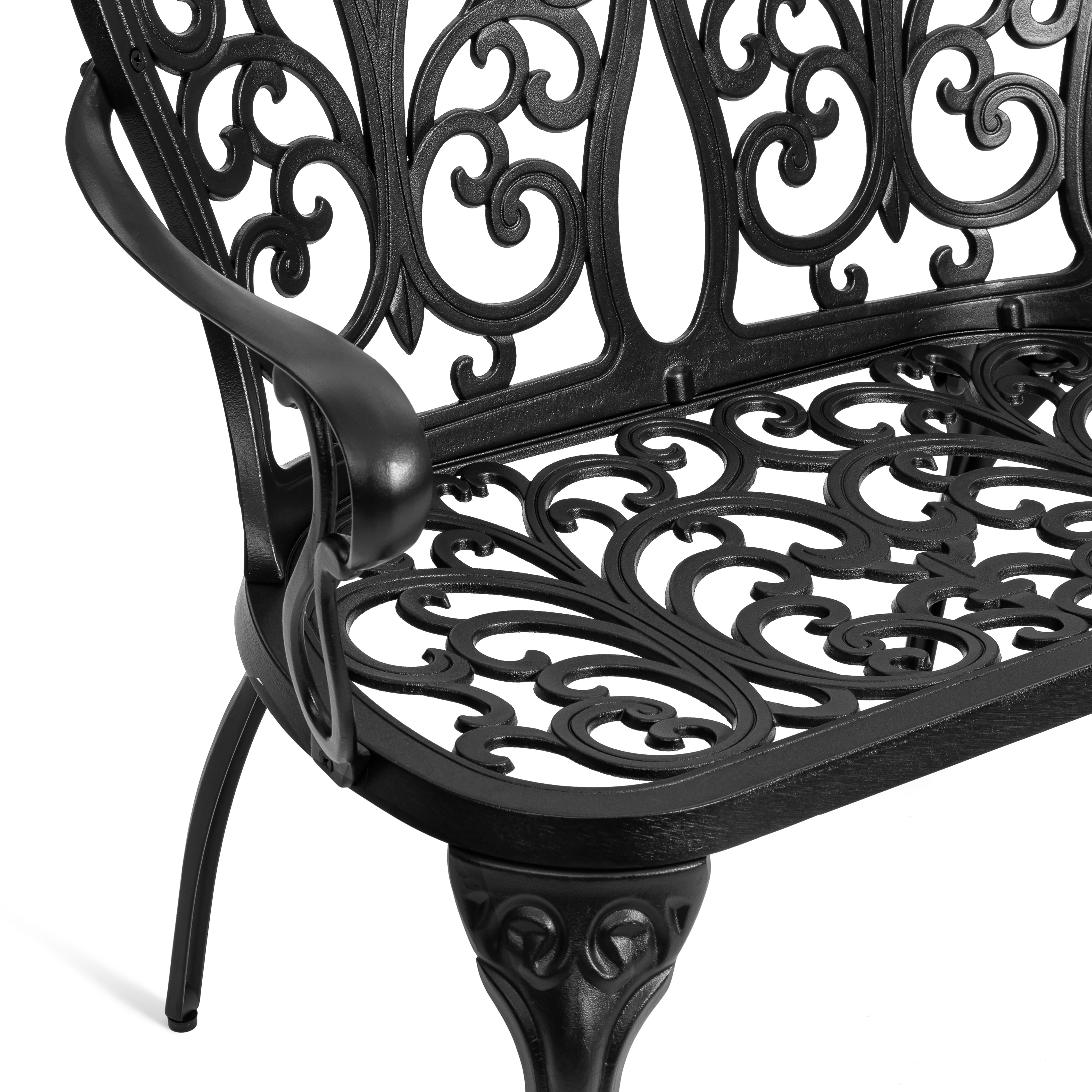 Садовая скамья TETCHAIR Симфония алюминий черный - фото 7
