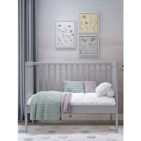 Детская кроватка IKEA Коч прямоугольная, без маятника (серый)