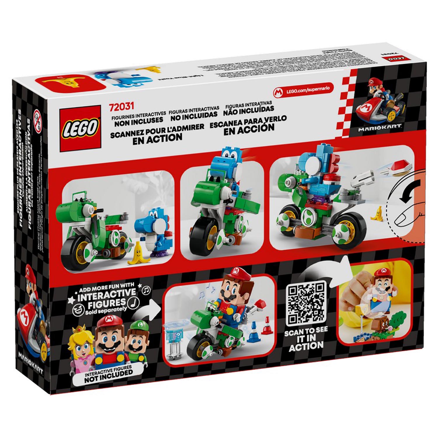 Конструктор LEGO Super Mario Марио Карт - Мотоцикл Йоши блочный - фото 7