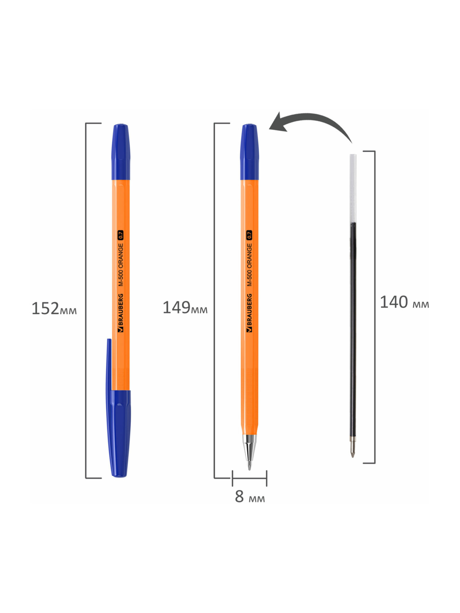 Ручка шариковая Brauberg 10 шт. - фото 12