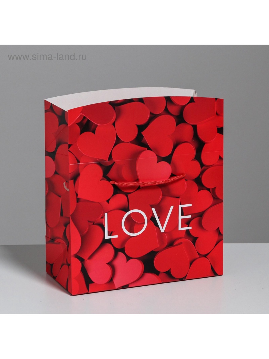 Пакет—коробка Дарите Счастье Love 23 × 18 × 11 см - фото 2