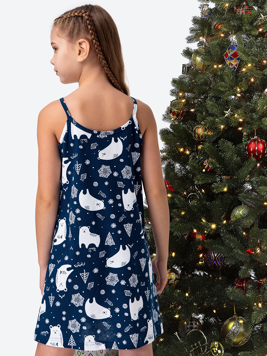 Сорочка ночная HappyFox HF3001MSPмедведи.елки.на.чернильном - фото 4