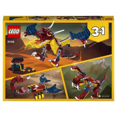 Конструктор LEGO Creator Огненный дракон блочный
