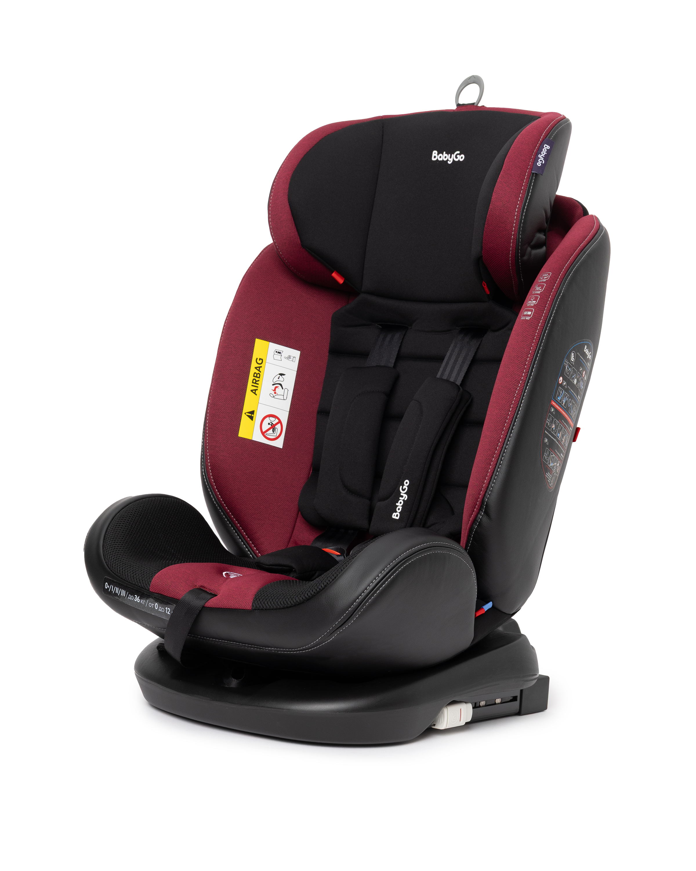 Автокресло BabyGo Multi-Stage New Isofix 0+/1/2/3 (0-36 кг) красный - фото 35