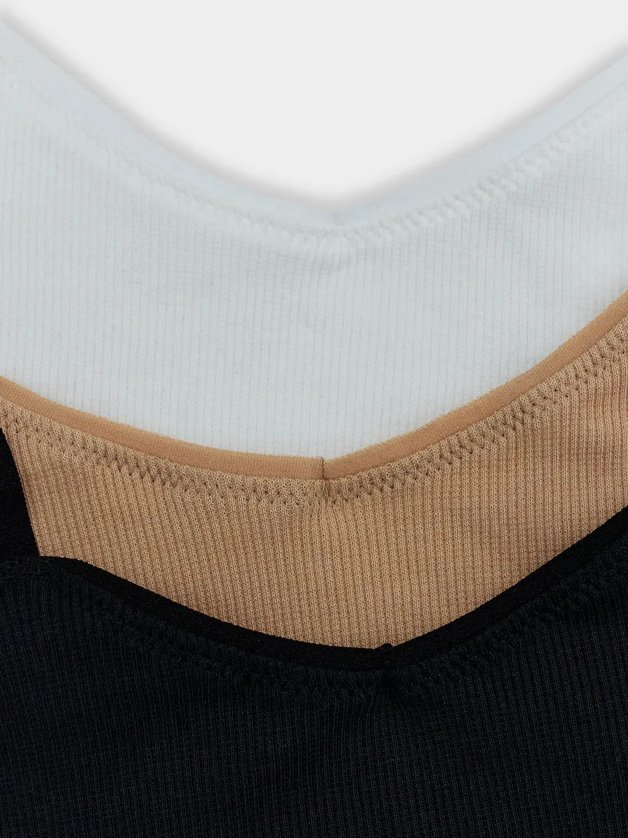 Топ-бюстье 3 шт Mark Formelle (Марк Формэль) 517708-3/белый + обжаренный миндаль + черный - фото 6