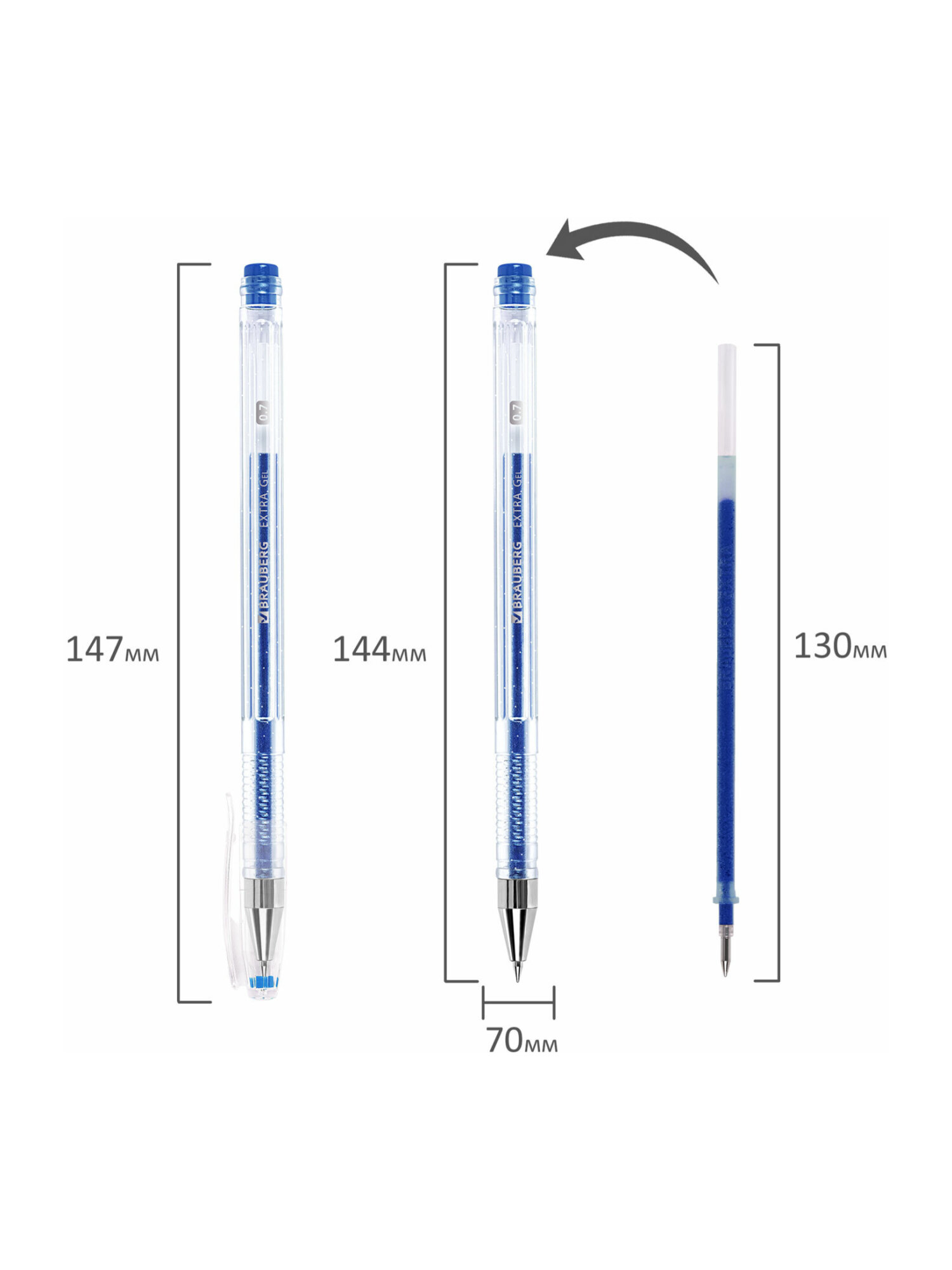 Ручка гелевая Brauberg 12 шт. - фото 13