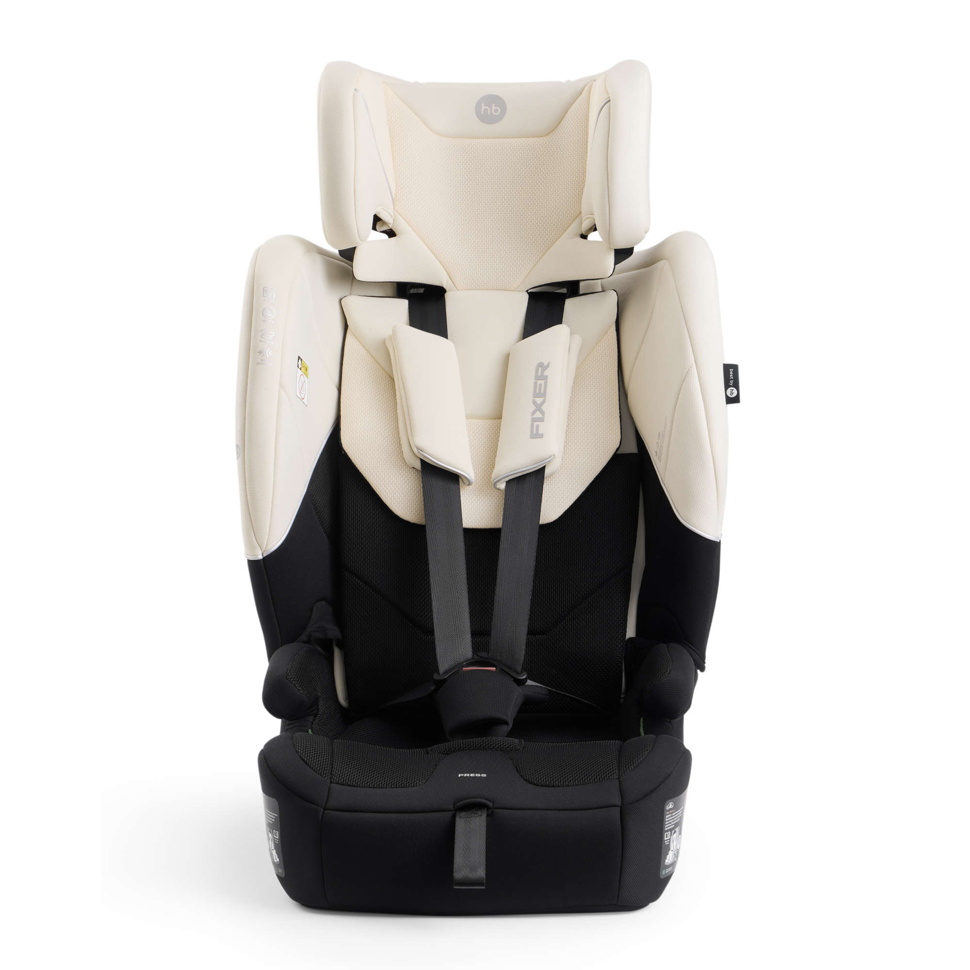 Автокресло Happy Baby Fixer Isofix 1/2/3 (9-36 кг) бежевый - фото 15