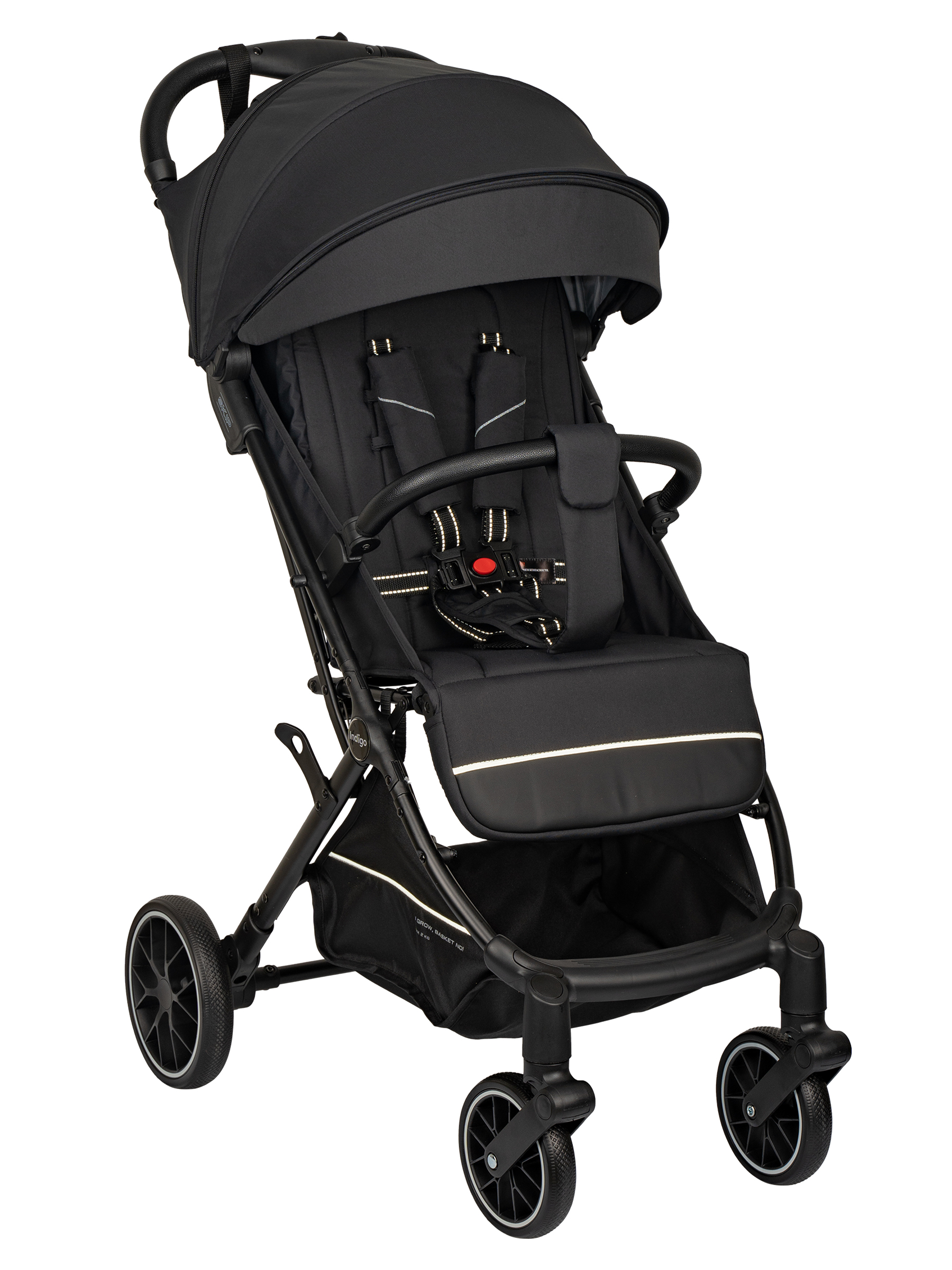 Коляска прогулочная Indigo Skip для путешествий, черный черный - фото 13