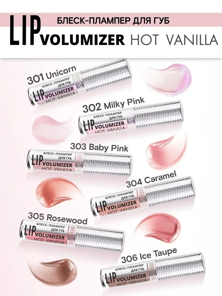 Блеск для губ Luxvisage LIP volumizer hot vanilla тон 305 Rosewood - фото 4