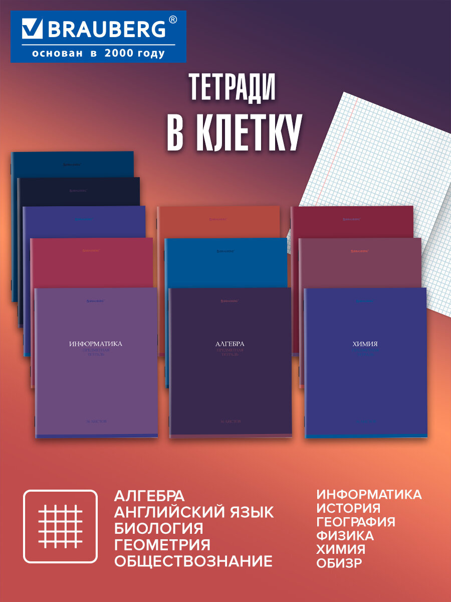 Тетрадь Brauberg 36 лист. 13 шт. - фото 2