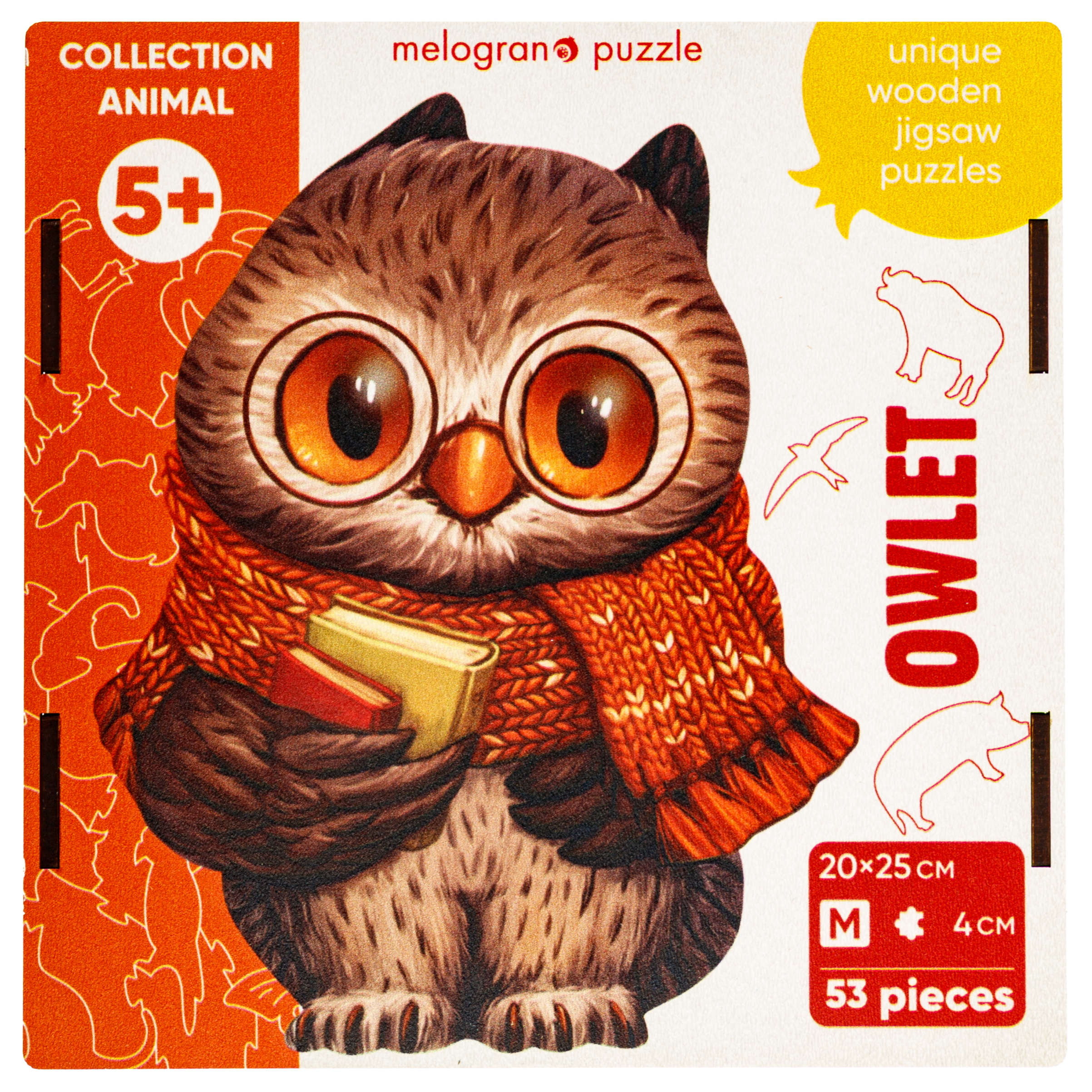 Пазл 1TOY с животными Совенок деревянный - фото 5