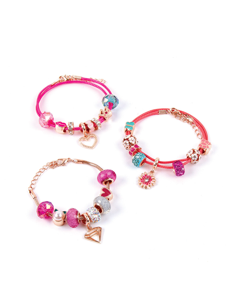 Набор для творчества Make it Real плетение Браслеты Розовое сияние - фото 7