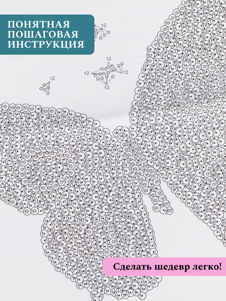 Картина из страз Волшебная мастерская Бабочка - фото 5
