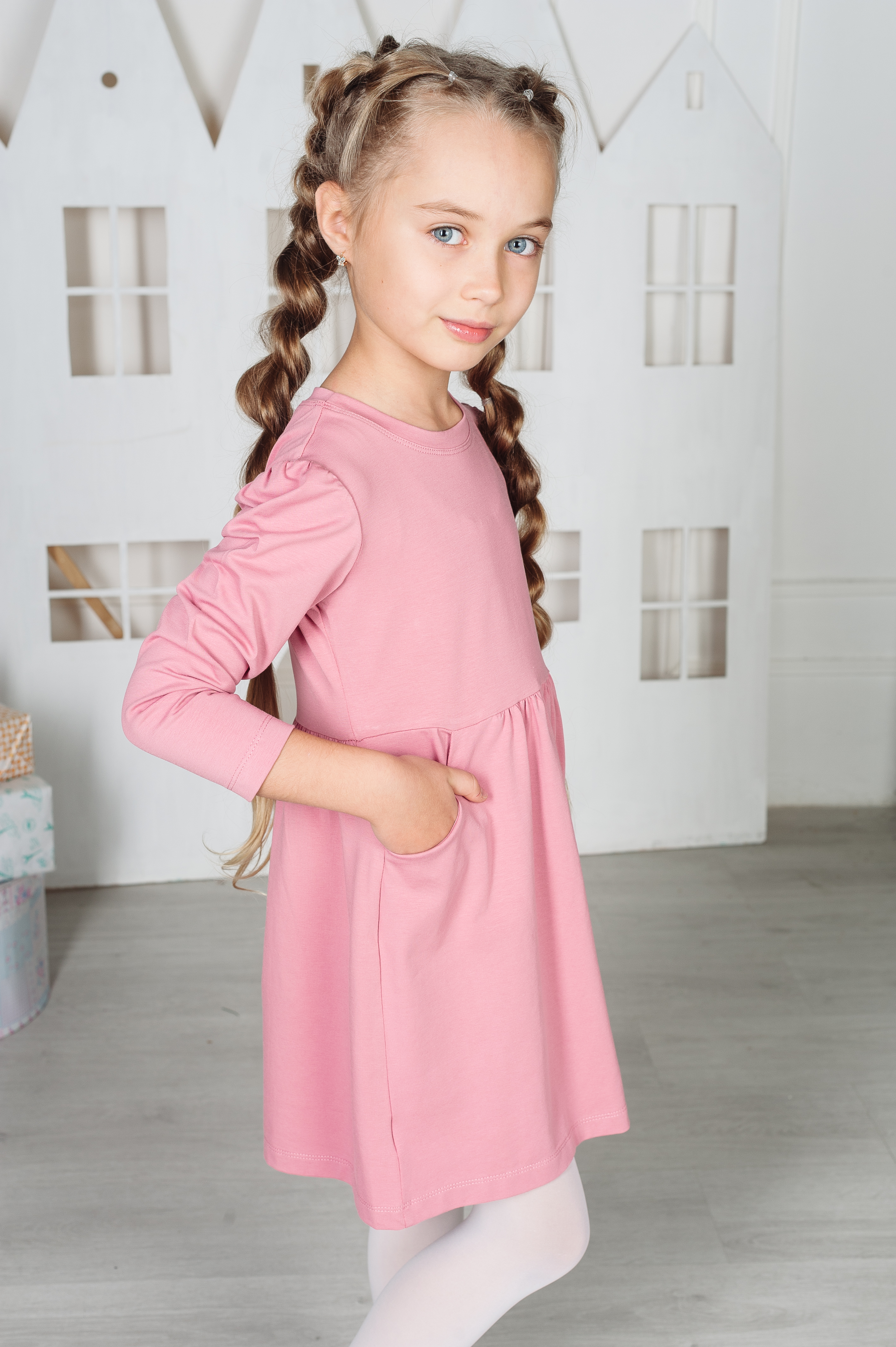 Платье MiloTa ПК02/пудровый - фото 6