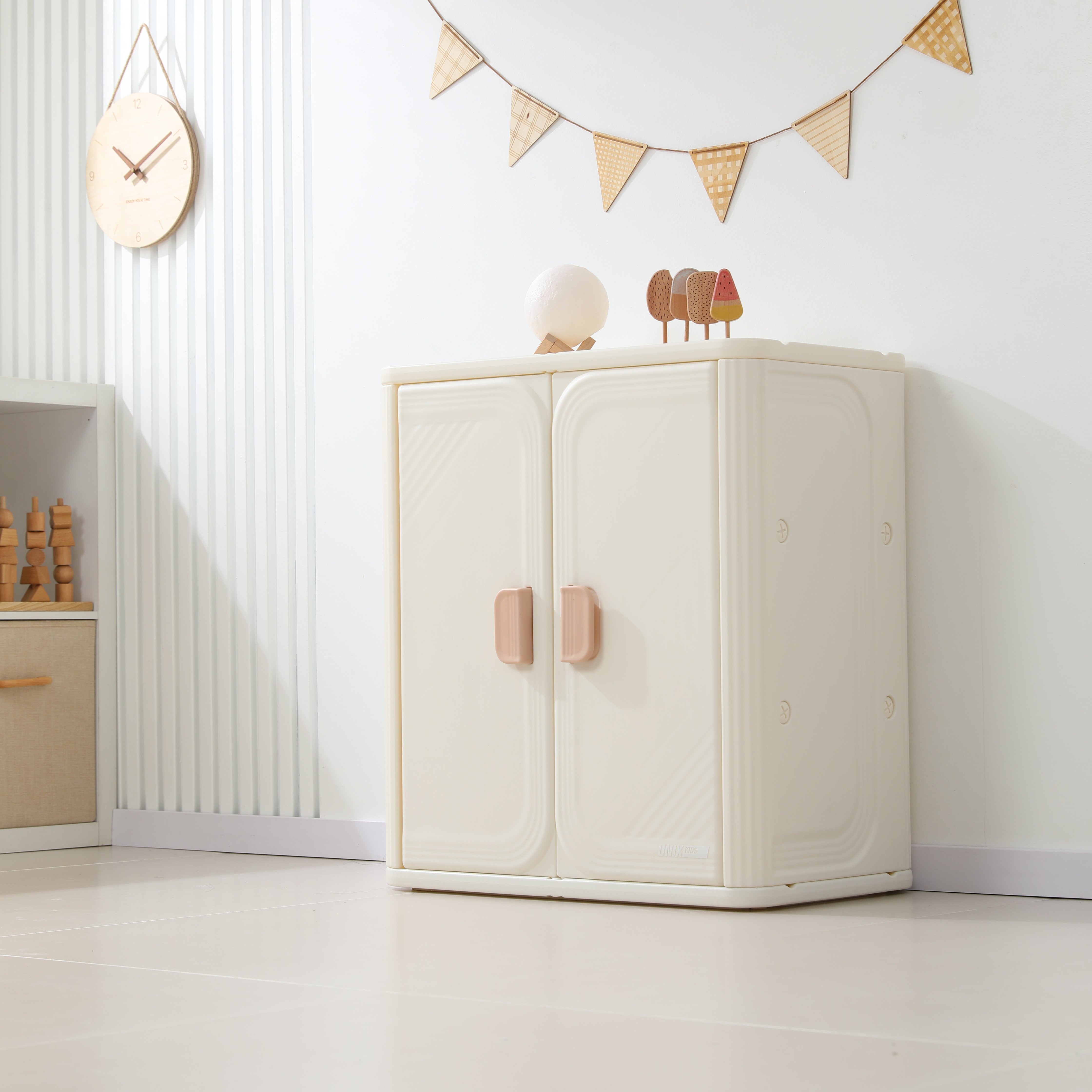 Шкаф UNIX Kids Locker 3 shelfs Camel - фото 16