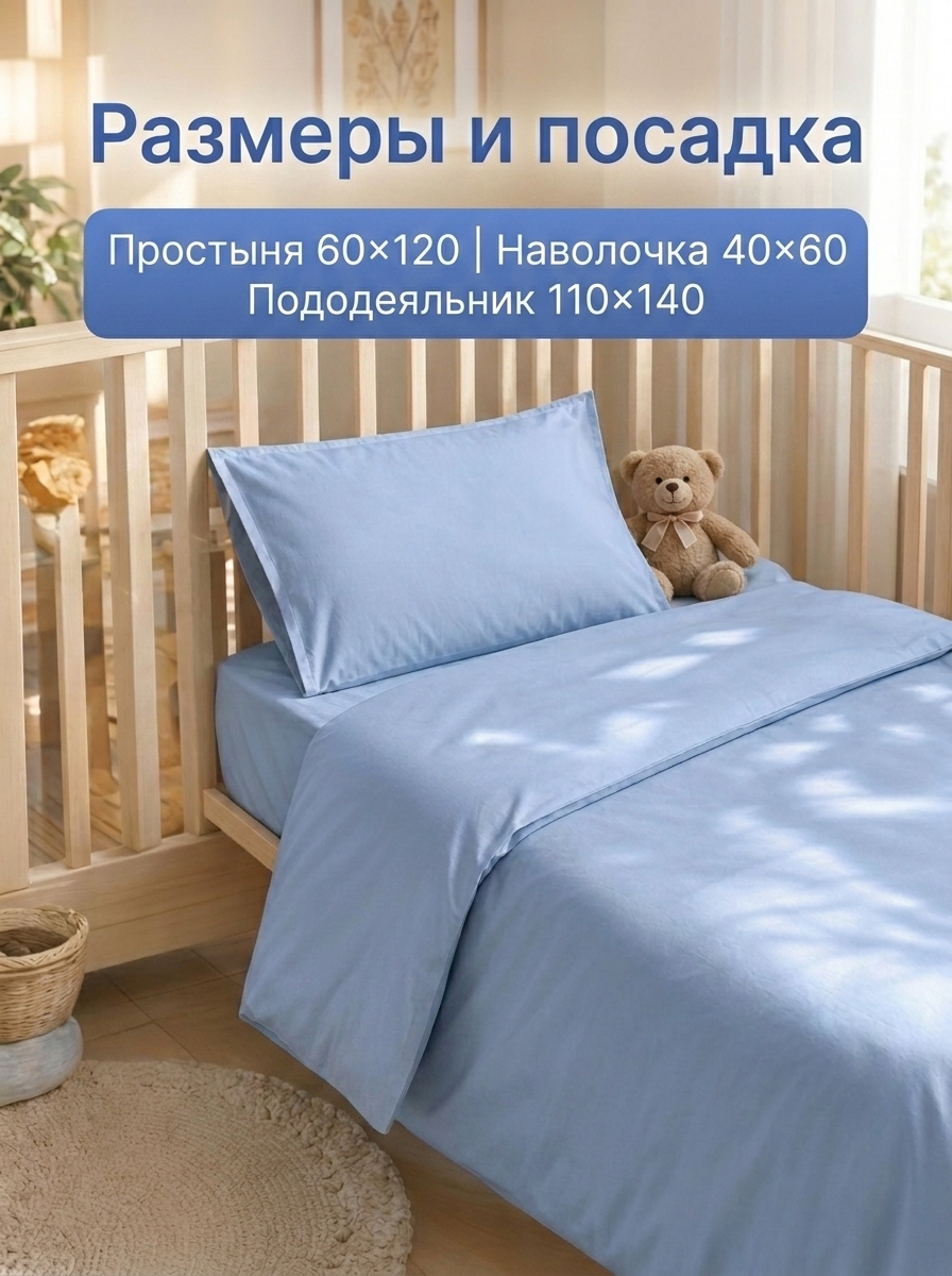 Комплект постельного белья Укрой Уютом Натяжная простынь детский 3 предм. - фото 2