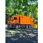 Мусоровоз Bruder MAN с баками (оранжевый)