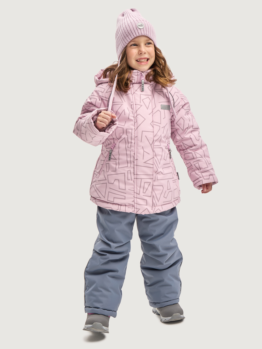 Куртка и полукомбинезон BASE by NIKASTYLE б7з10825 пудра/серый - фото 5