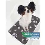 Коврик для ванны VILINA c присосками для животных 37х70 см. графит