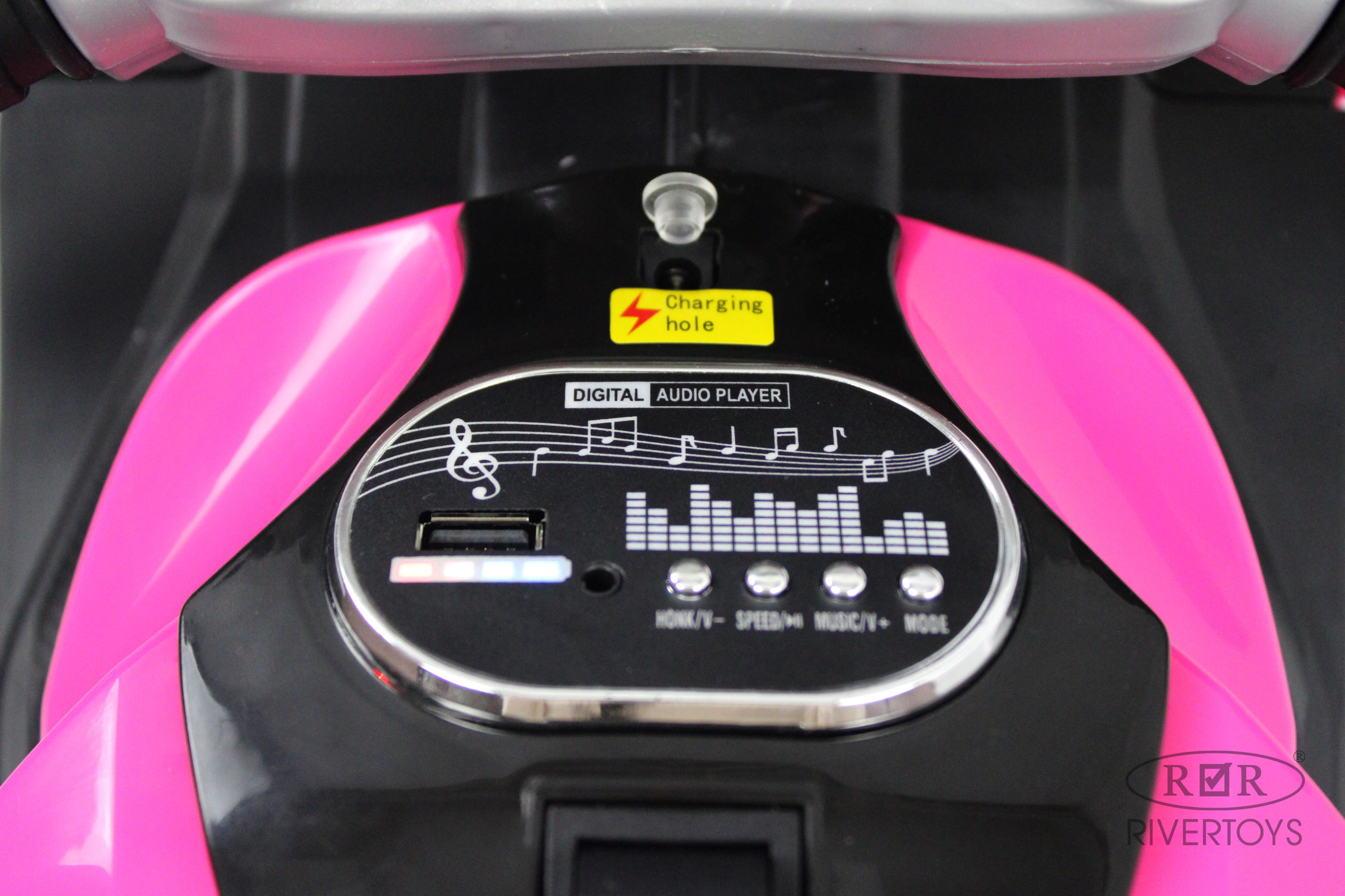 Электромобиль RIVERTOYS K222AM-PINK - фото 17