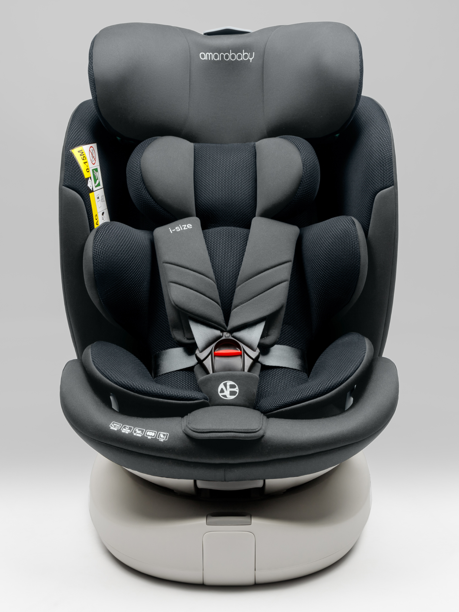 Автокресло Amarobaby Defender Isofix 0+/1/2/3 (0-36 кг) серый - фото 20