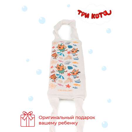 Мочалка Три кота Морской микс