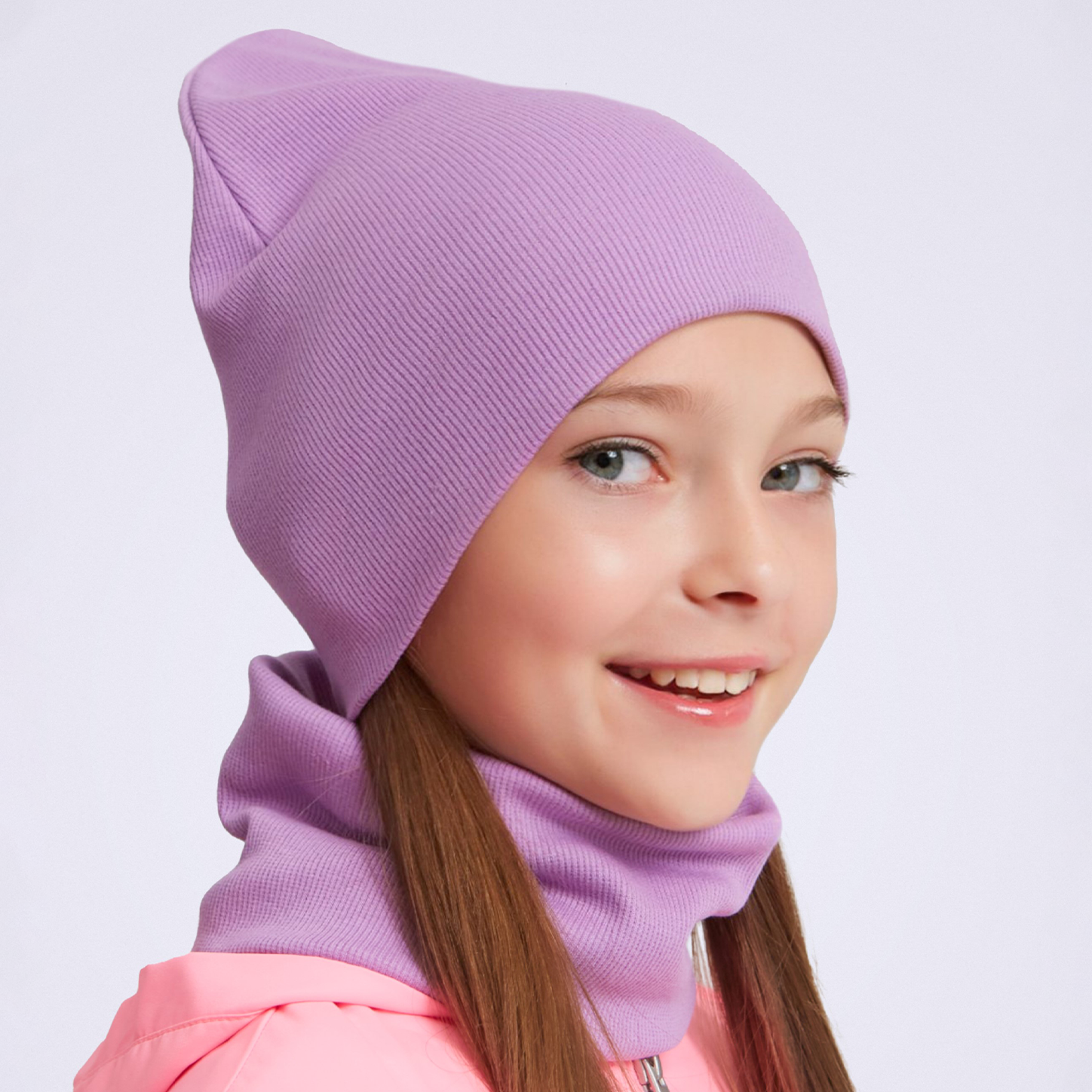 Шапка и снуд KUBRIO KU-H-69-KashG-Lilac - фото 6