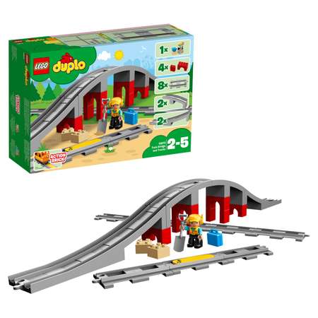 Конструктор LEGO DUPLO Town Железнодорожный мост блочный
