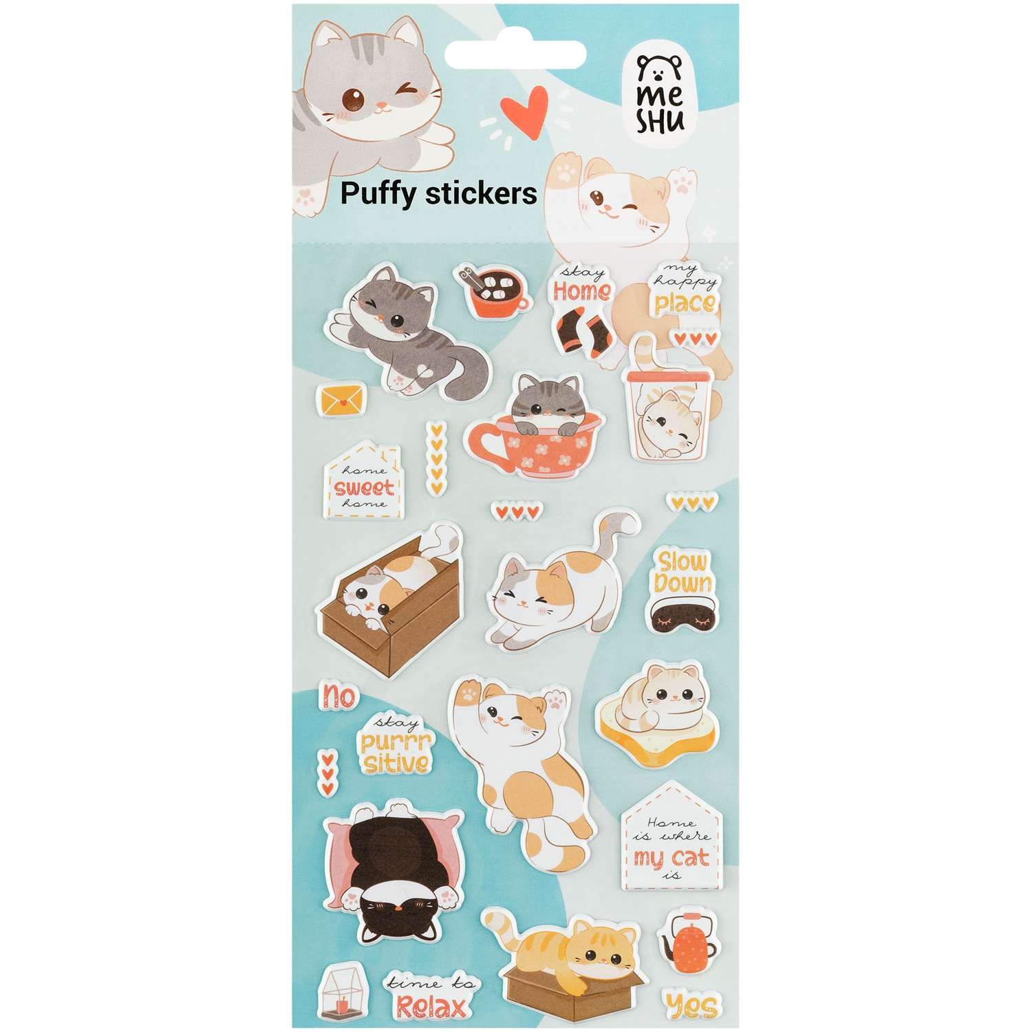 Наклейки Meshu Funny kitty 10*23см - фото 1